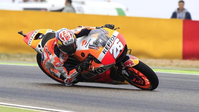 Pedrosa, Pasini y Canet imponen su ley y Rossi aguanta el tipo