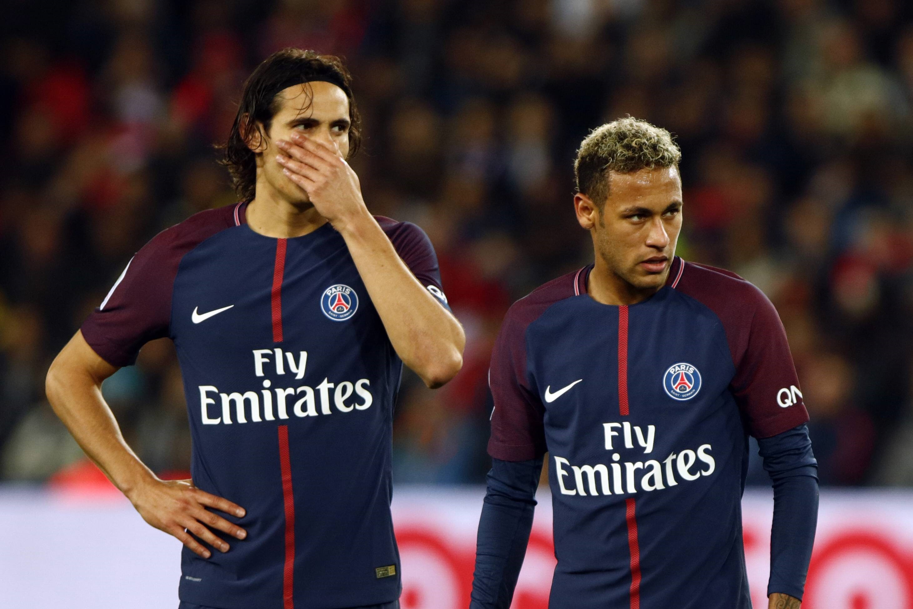 Edinson Cavani (l.) und Neymar