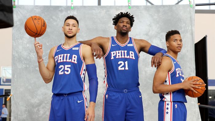 Les trois pépites des Philadelphie Sixers Ben Simmons, Joel Embiid et Markelle Fultz