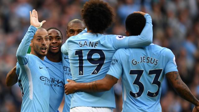 City score seven to destroy Stoke and top table in style