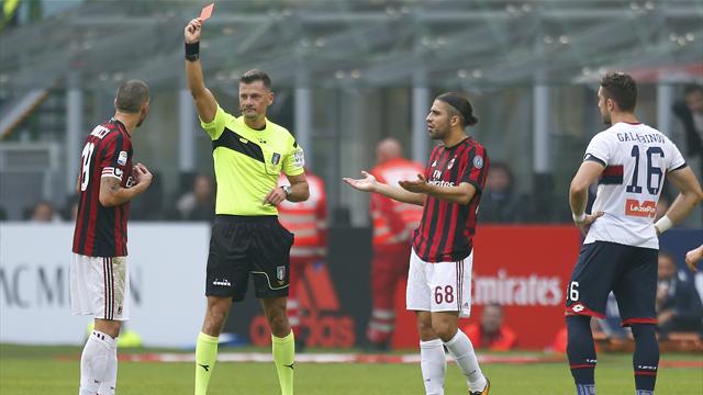 Bonucci perde la testa: espulso per una gomitata folle a Rosi, salterà anche la Juve?