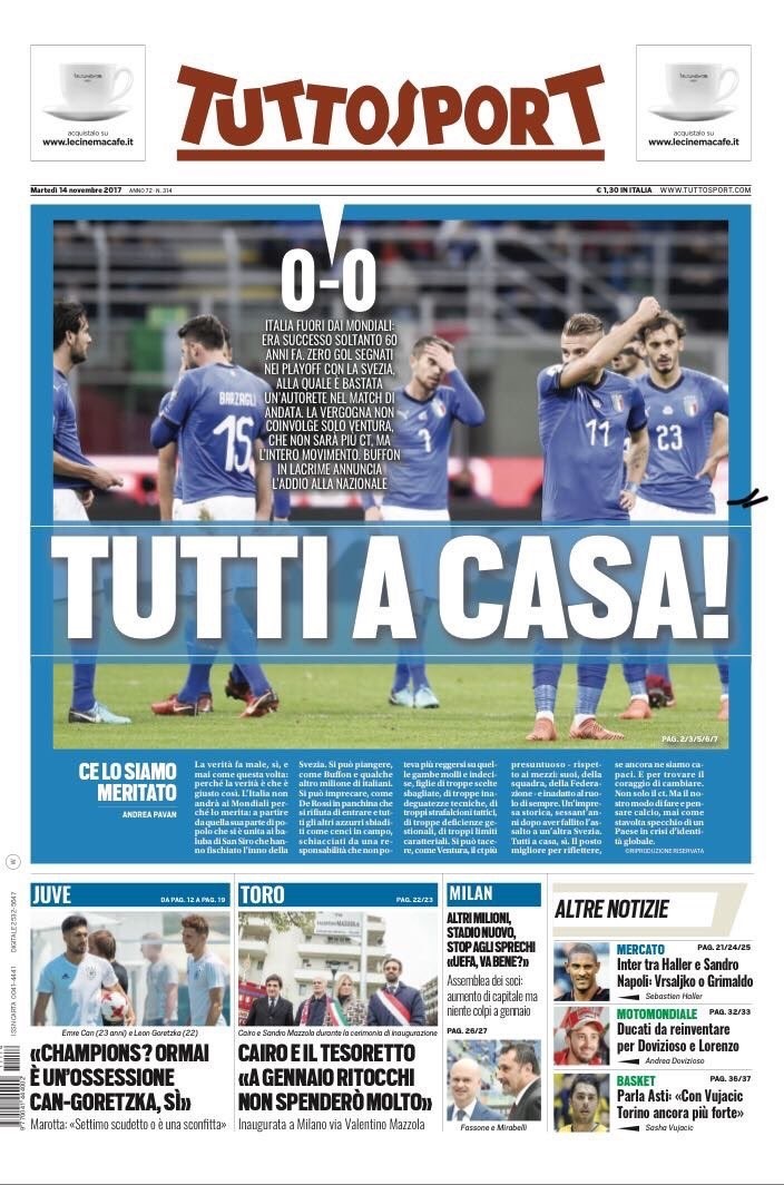 Pressestimmen: Das Titelblatt der "Tuttosport"