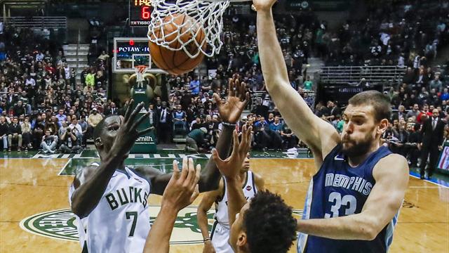Noche negra de los españoles: Marc no puede con Antetokounmpo y Ricky Rubio cae contra su exequipo