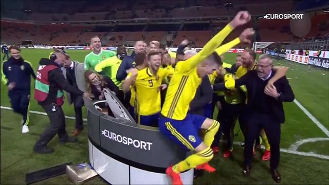 Quand la Suède et le Danemark célèbrent leur qualification, c'est Eurosport qui trinque Quand la Suède et le Danemark célèbrent leur qualification, c'est Eurosport qui trinque