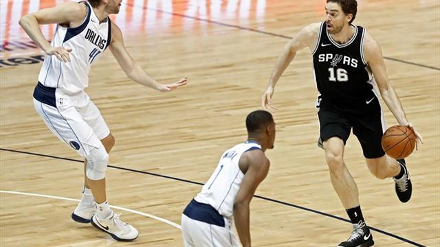 Con un buen aporte de Ginóbili, los Spurs vencieron a Dallas Con un buen aporte de Ginóbili, los Spurs vencieron a Dallas