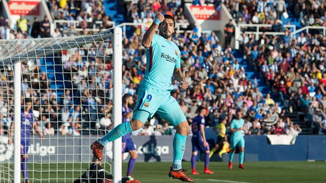 Suarez ends goal drought as Barca ease to win over Leganes