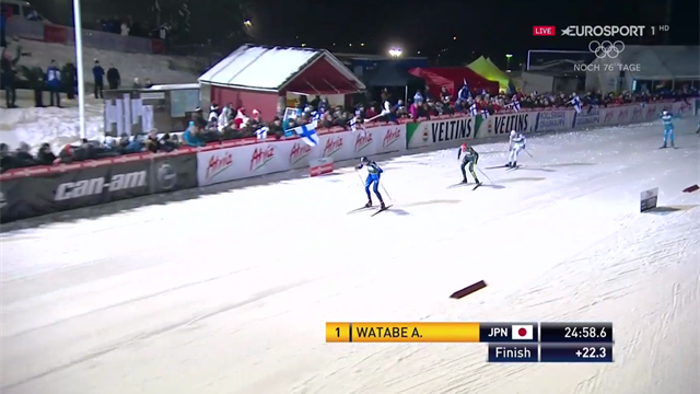 Stark! Rydzek sprintet nach Sturz auf dritten Platz Stark! Rydzek sprintet nach Sturz auf dritten Platz