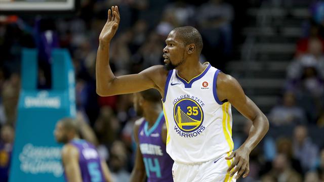 Curry'nin yokluğunda Durant'ten triple-double