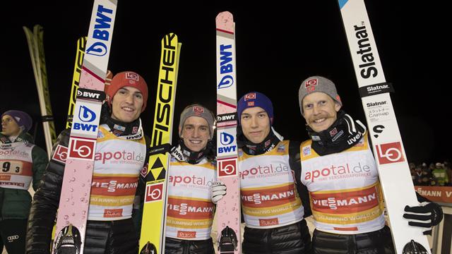 Norge med knepen seier etter hoppdrama