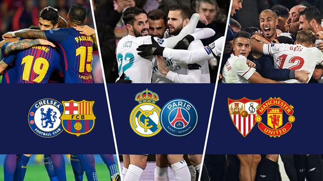 Bombazos en octavos: Chelsea-Barcelona, Real Madrid-PSG y Sevilla-United Bombazos en octavos: Chelsea-Barcelona, Real Madrid-PSG y Sevilla-United