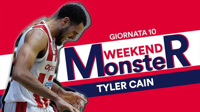 Monster Weekend: la perfezione di Tyler Cain, 10/10 al tiro contro Capo d'Orlando Monster Weekend: la perfezione di Tyler Cain, 10/10 al tiro contro Capo d'Orlando