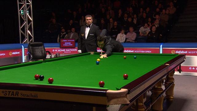 A stunning swerve shot by O'Sullivan at the Scottish Open A stunning swerve shot by O'Sullivan at the Scottish Open