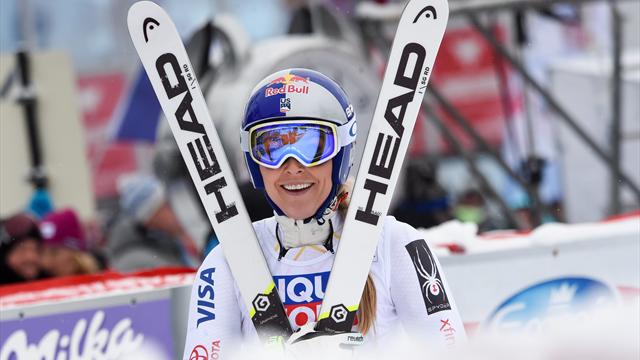 È ancora Lindsey Vonn la più veloce in prova, Weirather staccata di 96 centesimi: Goggia quarta