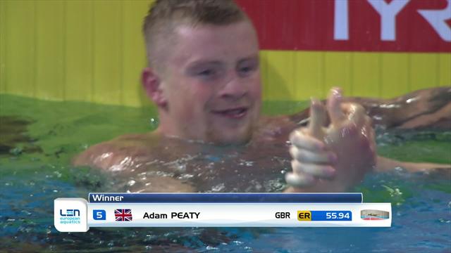 Peaty sets new European record in 100m breaststroke Peaty sets new European record in 100m breaststroke