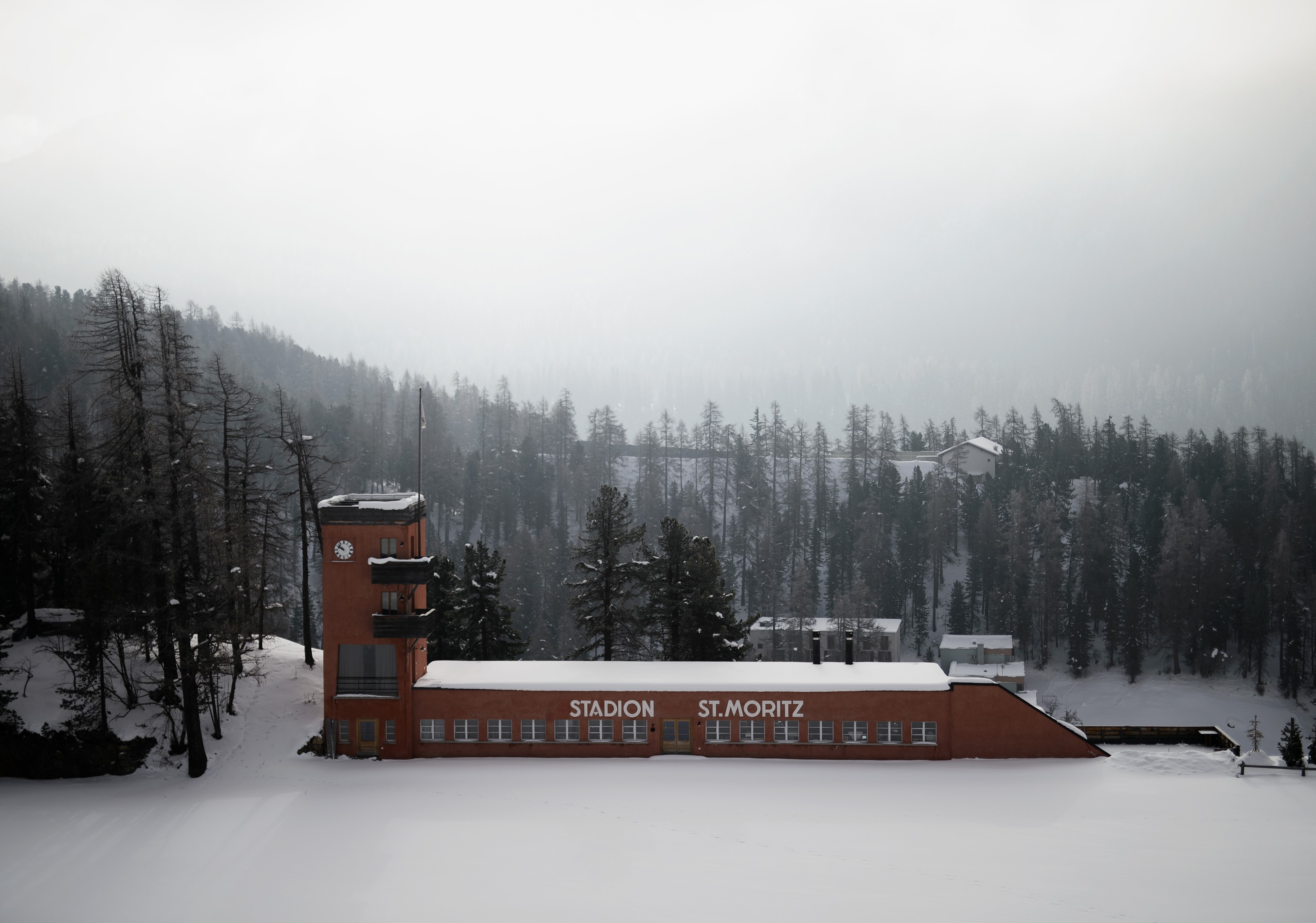 L'ex stadio olimpico di St. Moritz, che ha ospitato i Giochi Invernali del 1928 e del 1948 (Getty Images)