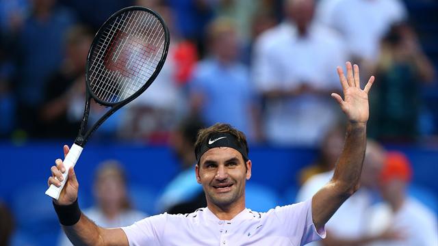 Roger Federer wins in straight sets at Hopman Cup Roger Federer wins in straight sets at Hopman Cup