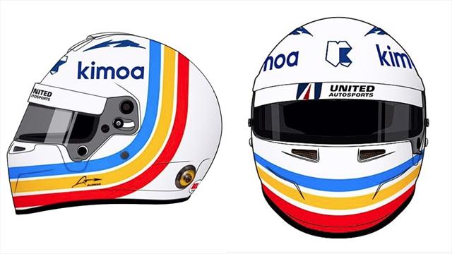Fernando Alonso si prepara per la 24 Ore di Daytona: ecco il casco che indosserà