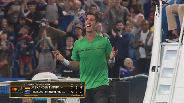Dans le choc des jeunes pépites, Kokkinakis a surpris Zverev