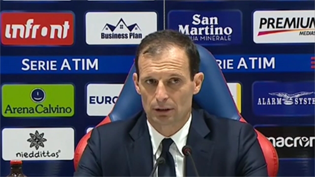 Allegri: "Partita sporca, il Cagliari non meritava di perdere" Allegri: "Partita sporca, il Cagliari non meritava di perdere"