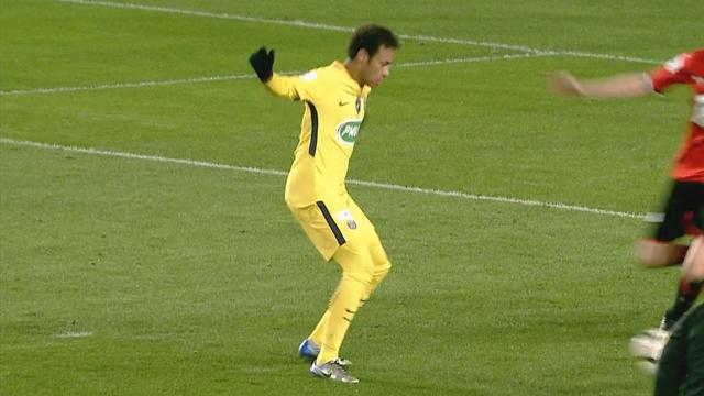 En caméra isolée, le but du 2-0 par Neymar