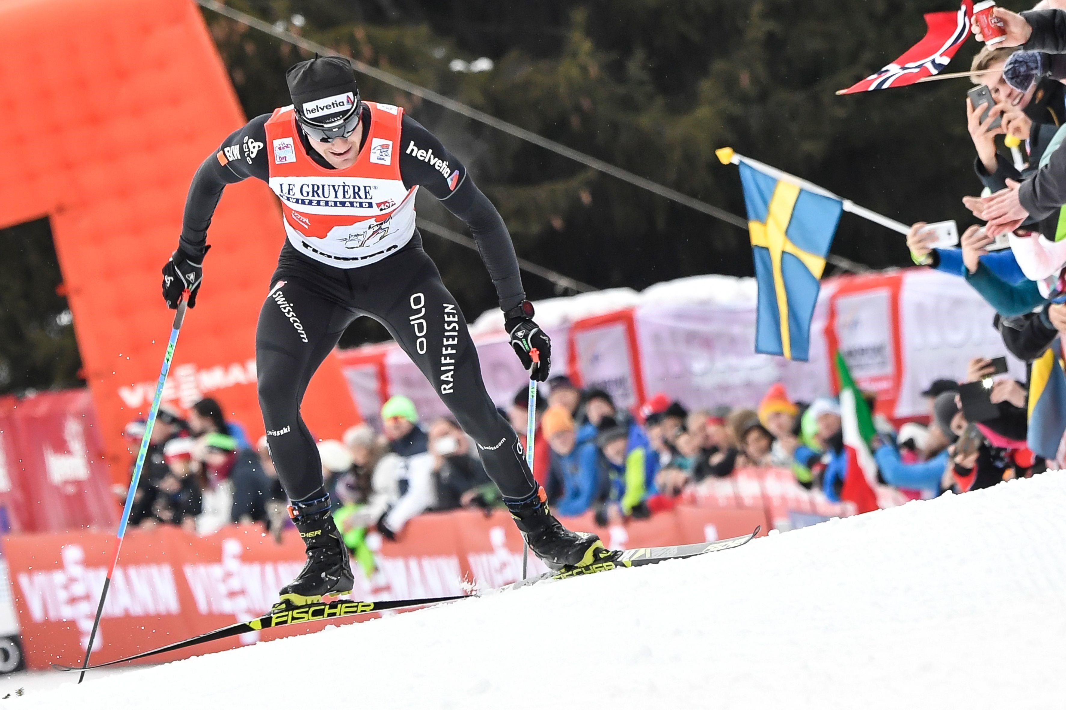 Dario Cologna, en el Tour de Esquí