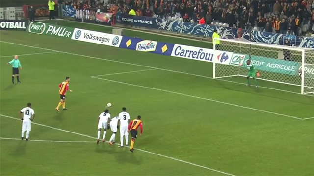 D’un penalty imparable, Lopez avais remis les Lensois dans le match : le but du 1-1