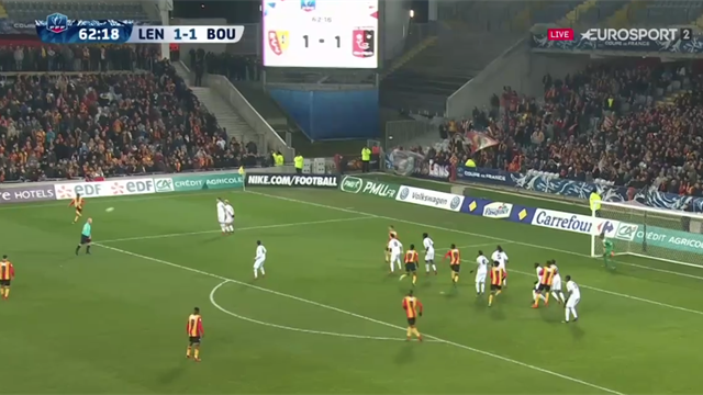 Diarra surprend le gardien de Boulogne avec un coup franc direct : le but du 2-1