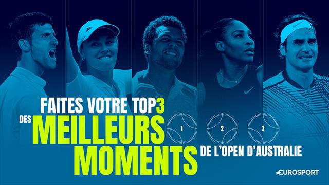 A vous de jouer : Créez votre Top 3 des meilleurs moments de l’Open d’Australie