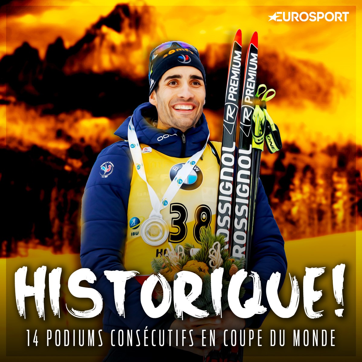 Martin Fourcade compte 14 podiums consécutifs en Coupe du monde