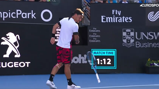 Fognini schmeißt Schläger wütend zu Boden - Die Halbfinal-Niederlage im Video Fognini schmeißt Schläger wütend zu Boden - Die Halbfinal-Niederlage im Video