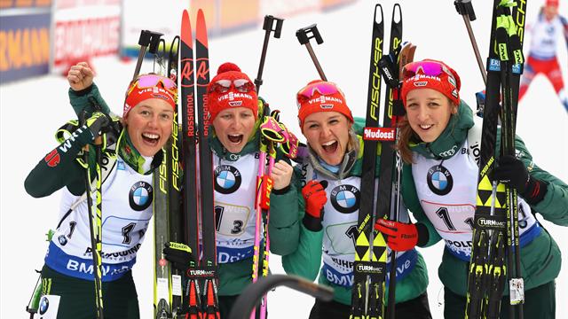 Deutsche Staffel hängt Italien ab: Sieg in Ruhpolding