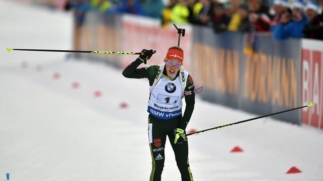 Packendes Finale: Dahlmeier führt Deutschland zum Staffel-Sieg Packendes Finale: Dahlmeier führt Deutschland zum Staffel-Sieg