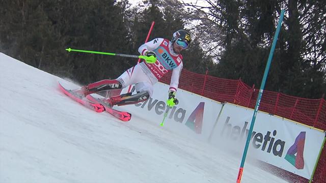 Hirscher au sommet de son art : sa 1re manche en vidéo Hirscher au sommet de son art : sa 1re manche en vidéo