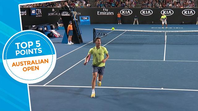 La top 5 dei colpi del Day 2: Djokovic in versione muro di gomma, ma la numero 1 è di Thiem La top 5 dei colpi del Day 2: Djokovic in versione muro di gomma, ma la numero 1 è di Thiem