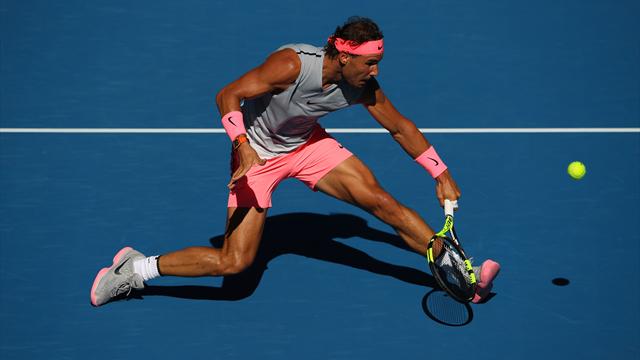 Con este sufrido intercambio de golpes ganó Nadal el primer set a Mayer (6-3) Con este sufrido intercambio de golpes ganó Nadal el primer set a Mayer (6-3)