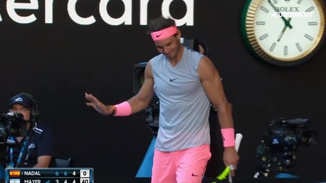 En plus de celui de Mayer, Nadal a failli s'offrir le scalp d'une ramasseuse de balle En plus de celui de Mayer, Nadal a failli s'offrir le scalp d'une ramasseuse de balle