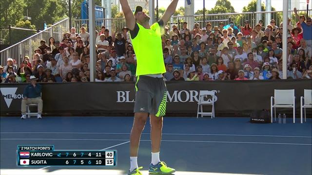 Un nouveau marathon de 4h33 dans la poche, Karlovic est inépuisable Un nouveau marathon de 4h33 dans la poche, Karlovic est inépuisable