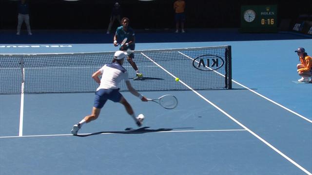 Open Australia 2018: Espectacular dejada de Novak Djokovic Open Australia 2018: Espectacular dejada de Novak Djokovic
