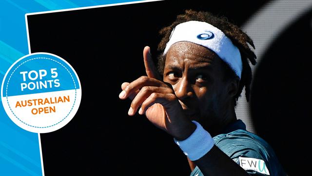 Le Top 5 de jeudi : A Djokovic la victoire, à Monfils le rallye du match Le Top 5 de jeudi : A Djokovic la victoire, à Monfils le rallye du match