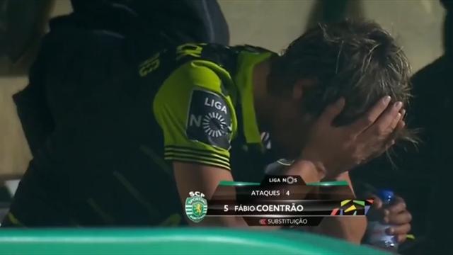 Le gros craquage de Coentrao, en larmes, sur le banc du Sporting