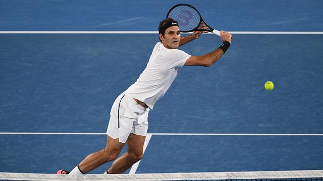 Stilvolle Rückhand zum Abschluss: So marschierte Federer ins Achtelfinale Stilvolle Rückhand zum Abschluss: So marschierte Federer ins Achtelfinale