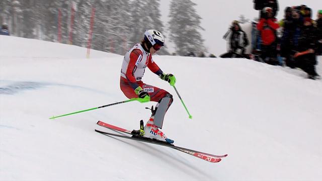 Précis et efficace, Kristoffersen a frappé très fort en 1re manche Précis et efficace, Kristoffersen a frappé très fort en 1re manche