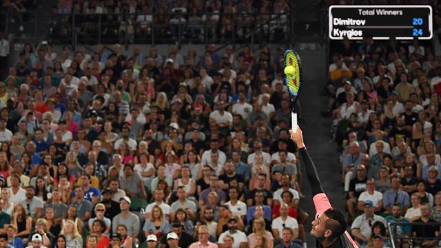Wie einst Becker: "Bum-Bum"-Kyrgios feuert zweiten Aufschlag mit 200 km/h ins Eck Wie einst Becker: "Bum-Bum"-Kyrgios feuert zweiten Aufschlag mit 200 km/h ins Eck