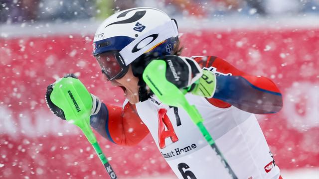 Kristoffersen retrouve son trône, Muffat-Jeandet au pied du podium