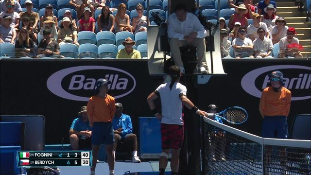 Fognini rows with umpire over disputed call Fognini rows with umpire over disputed call