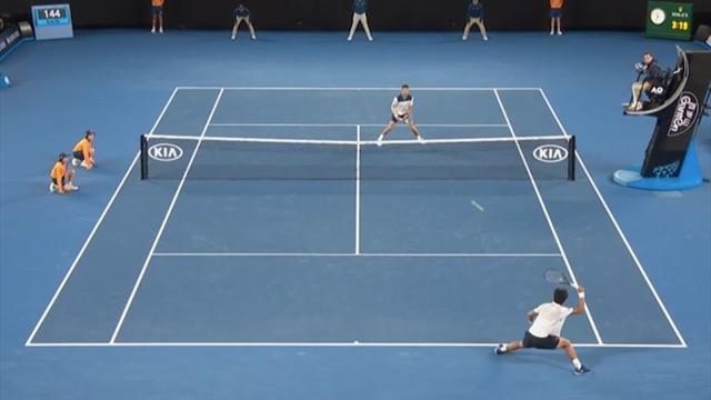 Präzision vom Allerfeinsten: So brachte Chung Djokovic zur Verzweiflung Präzision vom Allerfeinsten: So brachte Chung Djokovic zur Verzweiflung