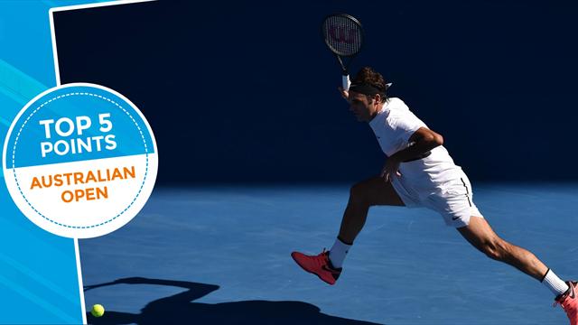 Le Top 5 de lundi : Federer est aussi un maestro en défense Le Top 5 de lundi : Federer est aussi un maestro en défense