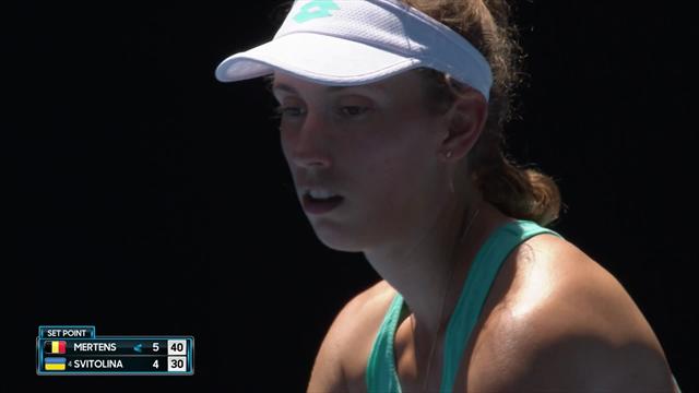 Mertens clinches first set against Svitolina Mertens clinches first set against Svitolina