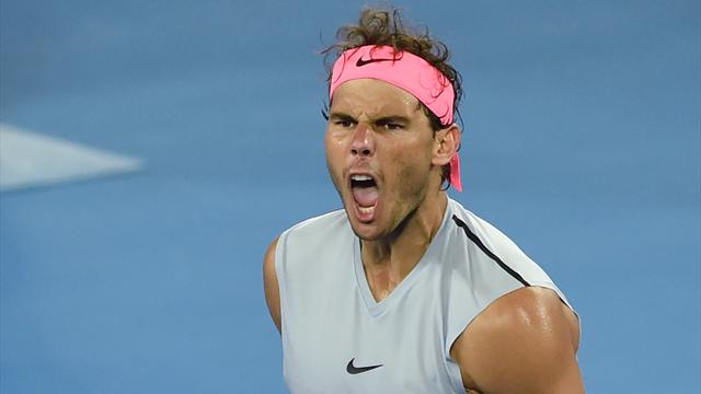 Visiblement, Rafael Nadal était très, très content d'arracher le troisième set Visiblement, Rafael Nadal était très, très content d'arracher le troisième set