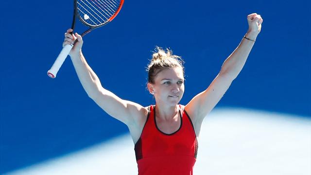 Halep a écarté Kerber après deux balles de match sauvées et un troisième set marathon